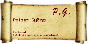 Polzer György névjegykártya